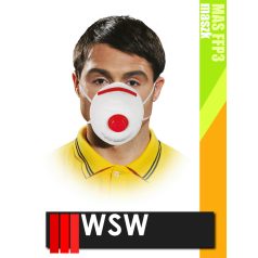   WSW MAS FFP3 WHITE univerzális szelepes maszk 10 db/doboz - védőfelszerelés