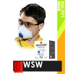   WSW MAS FFP2 WHITE univerzális szelepes maszk 10 db/doboz - védőfelszerelés