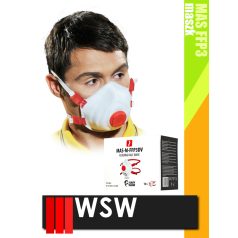   WSW MAS FFP3 WHITE univerzális szelepes maszk 10 db/doboz - védőfelszerelés