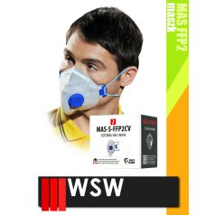   WSW MAS FFP2 WHITE univerzális szelepes maszk 10 db/doboz - védőfelszerelés