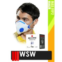   WSW MAS FFP2 WHITE univerzális szelepes maszk 10 db/doboz - védőfelszerelés