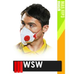   WSW MAS FFP3 WHITE univerzális szelepes maszk 10 db/doboz - védőfelszerelés