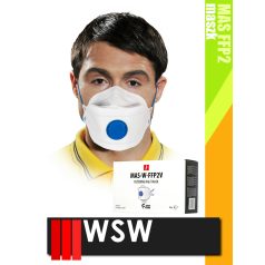   WSW MAS FFP2 WHITE univerzális szelepes maszk 10 db/doboz - védőfelszerelés