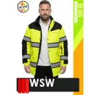 WSW YELLOW MILLING technikai bélelt láthatósági hosszított télikabát - munkaruha