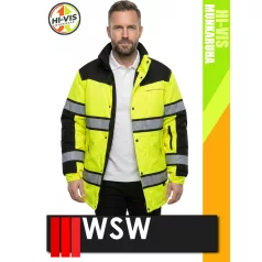   WSW YELLOW MILLING technikai bélelt láthatósági hosszított télikabát - munkaruha