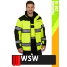 WSW YELLOW MILLING technikai bélelt láthatósági hosszított télikabát - munkaruha