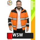 WSW ORANGE MILLING technikai bélelt láthatósági télikabát - munkaruha