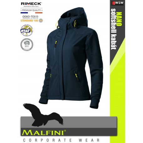Malfini NANO BLACK prémium női technikai softshell kabát - munkaruha