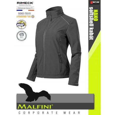 Malfini VALLEY STEELGREY prémium női technikai softshell kabát - munkaruha