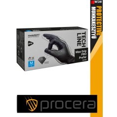 Procera PROTECTIVE BLACK latex egyszerhasználatos púdermentes munkakesztyű doboz 100 db - egyéni védőeszköz