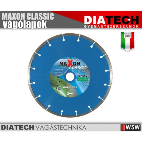 Diatech MAXON CLASIC szegmenses vágótárcsa - 115x22,2x7 mm - tartozék