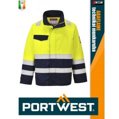   Portwest MODAFLAME YELLOW technikai ív és lángálló láthatósági kabát - munkaruha