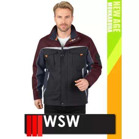 WSW NEW AGE BLACK technikai kevertszálas prémium munkakabát - munkaruha