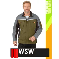   WSW NEW AGE OLIVE technikai kevertszálas prémium munkakabát - munkaruha