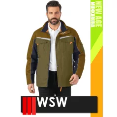   WSW NEW AGE OLIVE technikai kevertszálas prémium munkakabát - munkaruha
