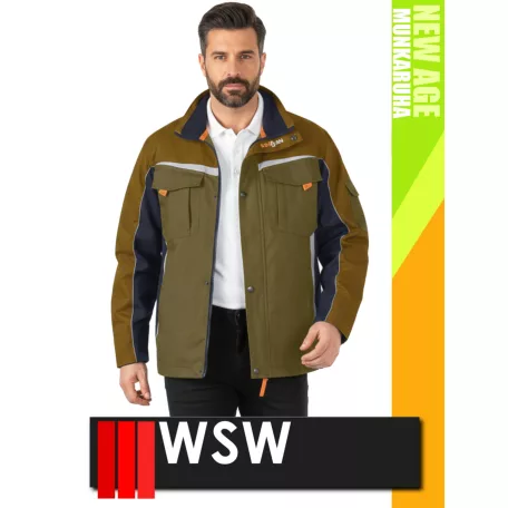 WSW NEW AGE OLIVE technikai kevertszálas prémium munkakabát - munkaruha