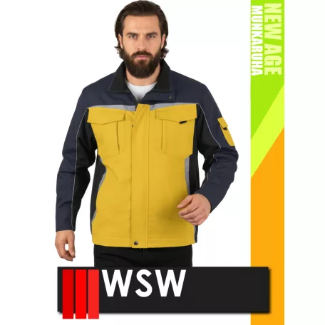 WSW NEW AGE YELLOW technikai kevertszálas prémium munkakabát - munkaruha