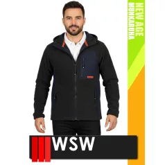   WSW NEW AGE BLACK technikai polár softshell prémium pulóver - munkaruha