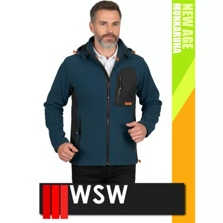 WSW NEW AGE MIDNIGHTORANGE technikai polár softshell prémium pulóver - munkaruha
