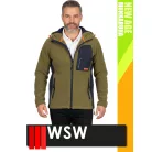 WSW NEW AGE OLIVE technikai polár softshell prémium pulóver - munkaruha