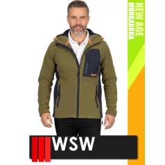   WSW NEW AGE OLIVE technikai polár softshell prémium pulóver - munkaruha