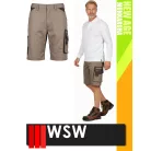 WSW NEW AGE BEIGE technikai kevertszálas rövid prémium munkanadrág - munkaruha