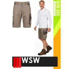   WSW NEW AGE BEIGE technikai kevertszálas rövid prémium munkanadrág - munkaruha