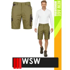   WSW NEW AGE OLIVEB technikai kevertszálas rövid prémium munkanadrág - munkaruha