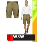 WSW NEW AGE OLIVE technikai kevertszálas rövid prémium munkanadrág - munkaruha