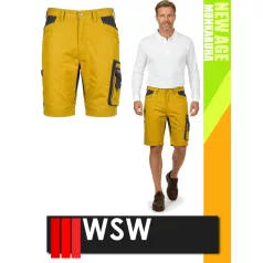  WSW NEW AGE YELLOW technikai kevertszálas rövid prémium munkanadrág - munkaruha
