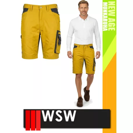 WSW NEW AGE YELLOW technikai kevertszálas rövid prémium munkanadrág - munkaruha