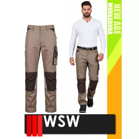 WSW NEW AGE BEIGE technikai kevertszálas derekas prémium munkanadrág - munkaruha