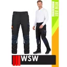 WSW NEW AGE BLACK technikai kevertszálas derekas prémium munkanadrág - munkaruha