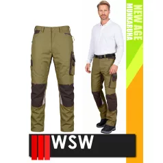   WSW NEW AGE OLIVE technikai kevertszálas derekas prémium munkanadrág - munkaruha