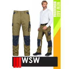   WSW NEW AGE OLIVE technikai kevertszálas derekas prémium munkanadrág - munkaruha