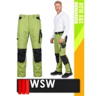 WSW NEW AGE LIME technikai kevertszálas derekas prémium munkanadrág - munkaruha