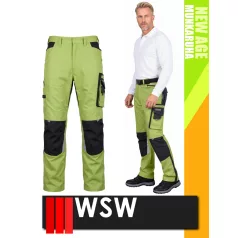  WSW NEW AGE LIME technikai kevertszálas derekas prémium munkanadrág - munkaruha