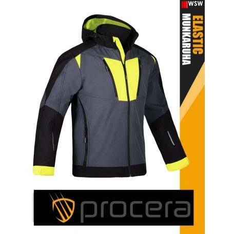 Procera ELASTIC GREY NAVIGATOR stretch slimfit softshell kabát - munkaruha