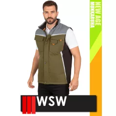   WSW NEW AGE OLIVE technikai vízálló prémium munkamellény - munkaruha