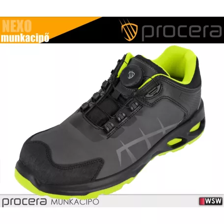 Procera NEXO GREY S3 technikai önbefűzős fémentes munkacipő - munkabakancs