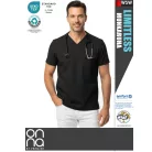 Onna Medical LIMITLESS BLACK prémium stretch egészségügyi férfi tunika - munkaruha