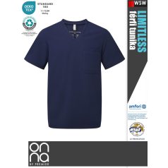   Onna Medical LIMITLESS NAVY prémium stretch egészségügyi férfi tunika - munkaruha