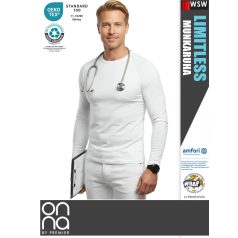  Onna Medical LIMITLESS WHITE prémium stretch egészségügyi férfi felső - munkaruha