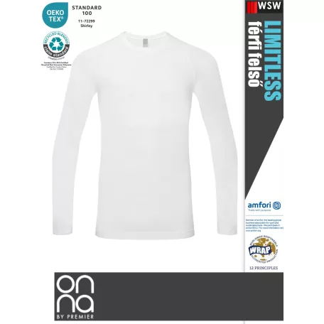 Onna Medical LIMITLESS WHITE prémium stretch egészségügyi férfi felső - munkaruha
