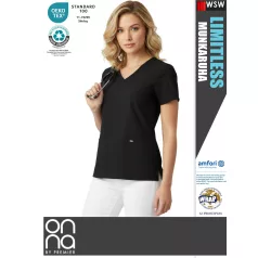   Onna Medical LIMITLESS BLACK prémium stretch egészségügyi női tunika - munkaruha