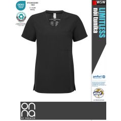   Onna Medical LIMITLESS BLACK prémium stretch egészségügyi női tunika - munkaruha