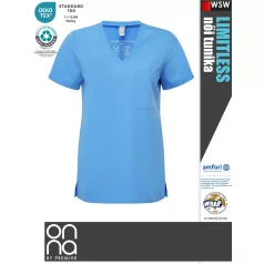   Onna Medical LIMITLESS BLUE prémium stretch egészségügyi női tunika - munkaruha