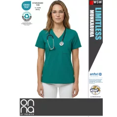   Onna Medical LIMITLESS GREEN prémium stretch egészségügyi női tunika - munkaruha
