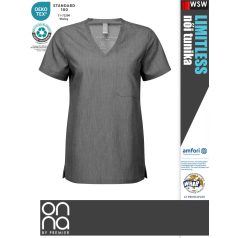   Onna Medical LIMITLESS GREY prémium stretch egészségügyi női tunika - munkaruha