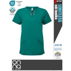   Onna Medical LIMITLESS GREEN prémium stretch egészségügyi zsebes női tunika - munkaruha